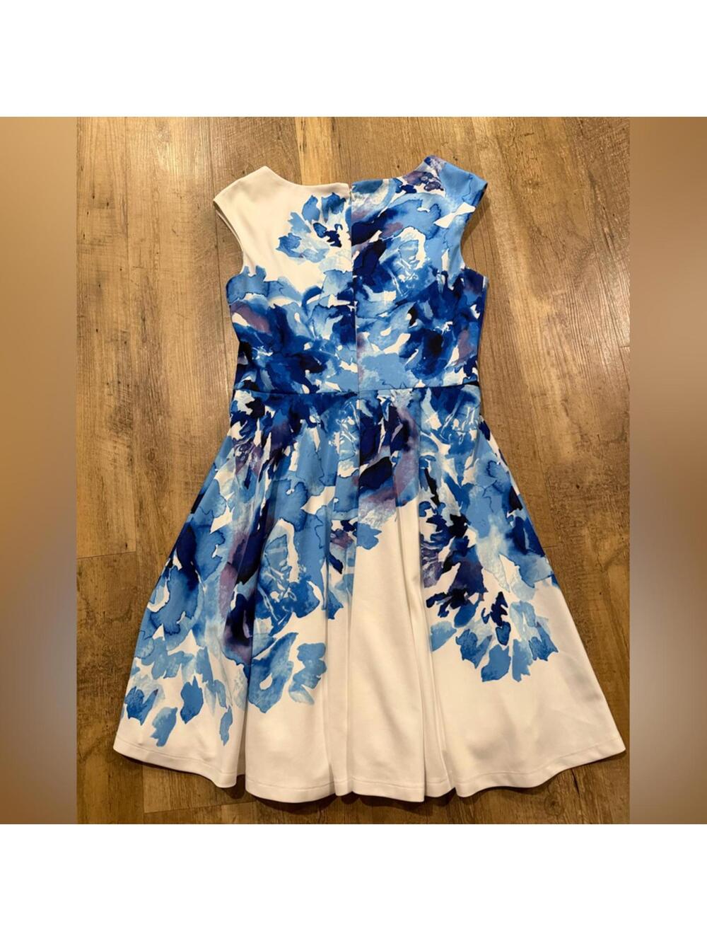Maggy London 'Rosa Peony' Print Scuba Fit & Flare Dress 12 - Picture 5 of 7